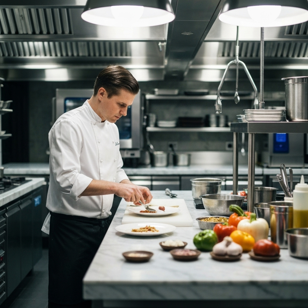 Chef in kitchen